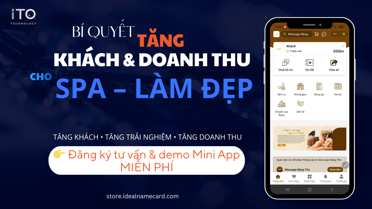 ZALO MINI APP – BÍ QUYẾT TĂNG KHÁCH, TĂNG DOANH THU CHO SPA & LÀM ĐẸP
